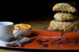 Cranberry Scones With Orange Glaze