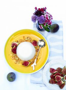 Buttermilk Panna Cotta With Lavender Shortbread And Honey Figs