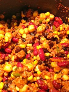 Gluten Free Three Bean Turkey Chili