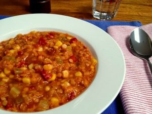 Spicy Lentil & Corn Soup {Recipe}