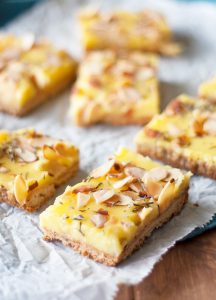 Rosemary Lemon Bars With Almond Shortbread Crust