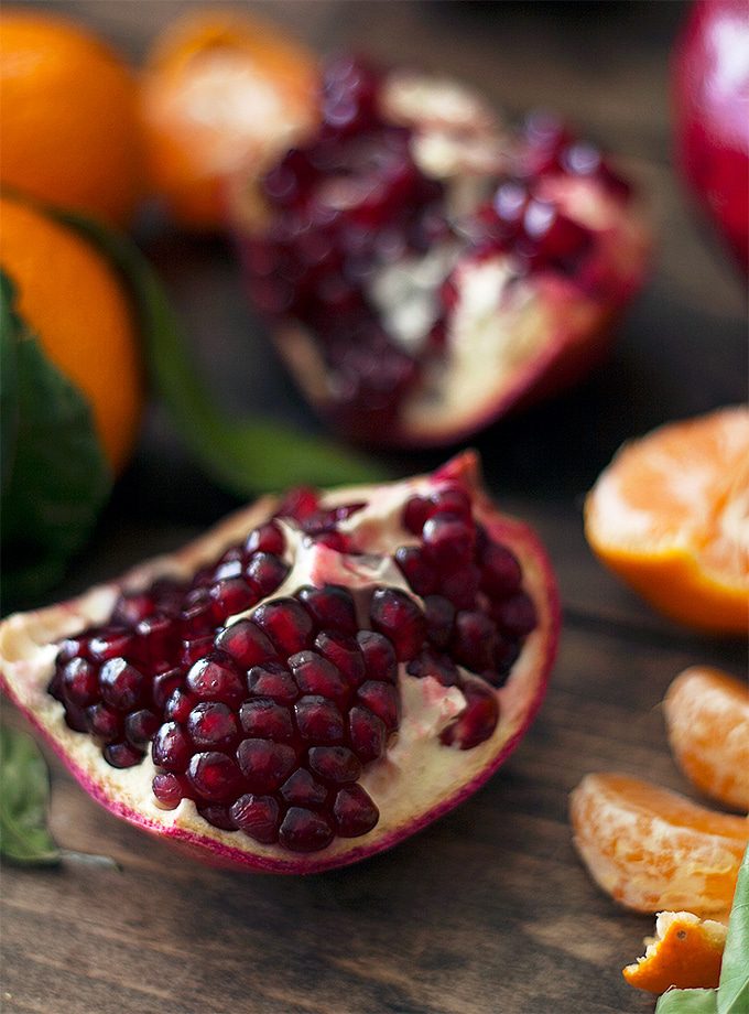 satsuma muffins with pomegranate glaze