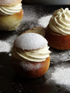 Semlor: Swedish Almond-Cream Filled Cardamom Buns