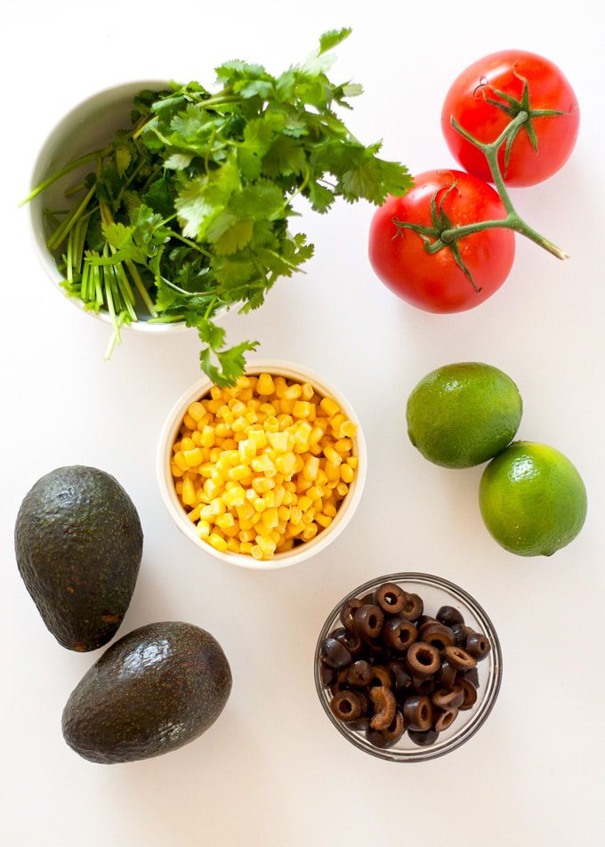 {skinny} taco salad with avocado cilantro dressing - gluten and dairy-free | ahappyfooddance.com