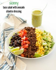 {skinny} Taco Salad With Avocado Cilantro Dressing
