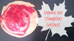 Canada Day Strawberry Cupcakes
