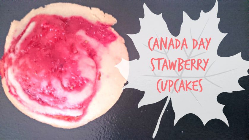 Canada Day Strawberry Cupcakes
