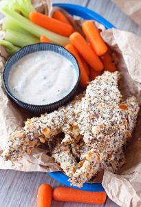 Toasted Almond And Chia Seed Chicken Fingers