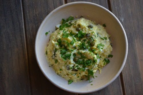 Lemony Potato Salad With Capers And Scallions