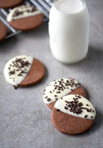 White Chocolate Mocha Shortbread Cookies
