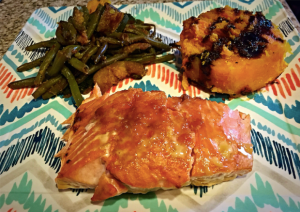 Ginger Brown Sugar Glazed Salmon, Plus Sides