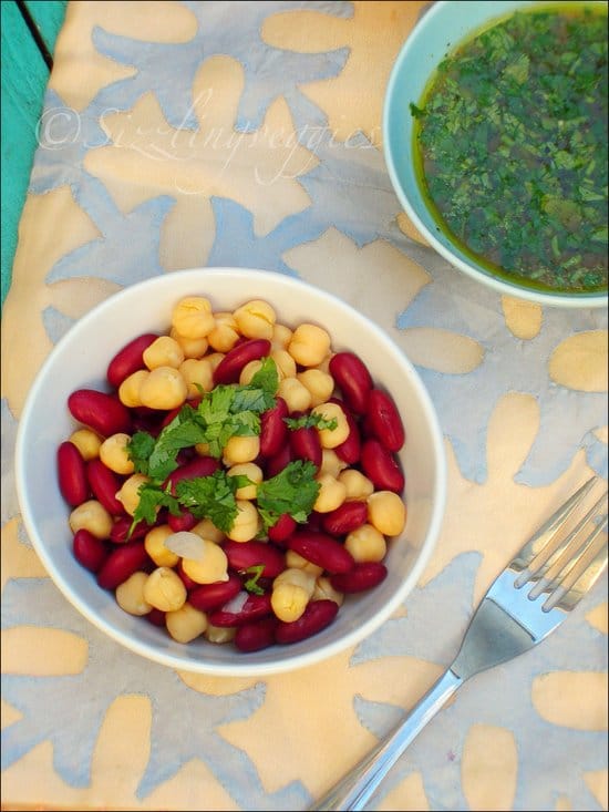 Chickpea & Kidney Bean Salad