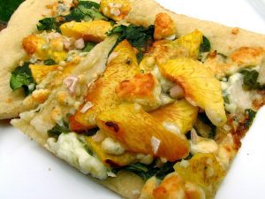 Peach & Blue Cheese Pizza