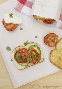 Roasted Tomato Caprese & Avocado Sandwich
