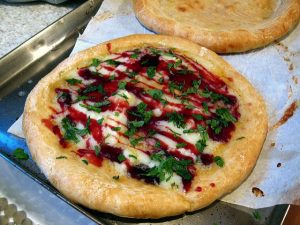 Margherita: A Pomegranate, Mascarpone & Mint Dessert Pizza