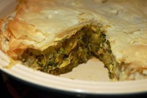 Greek Leek, Winter Squash & Spinach Pie