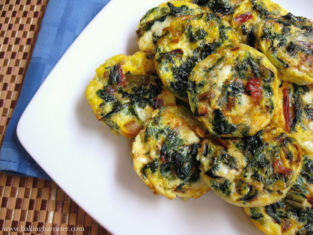 Rainbow Chard And Leek Mini Quiches