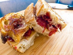 Prosciutto, Goat Cheese & Apple Sandwich With Raspberry Jam