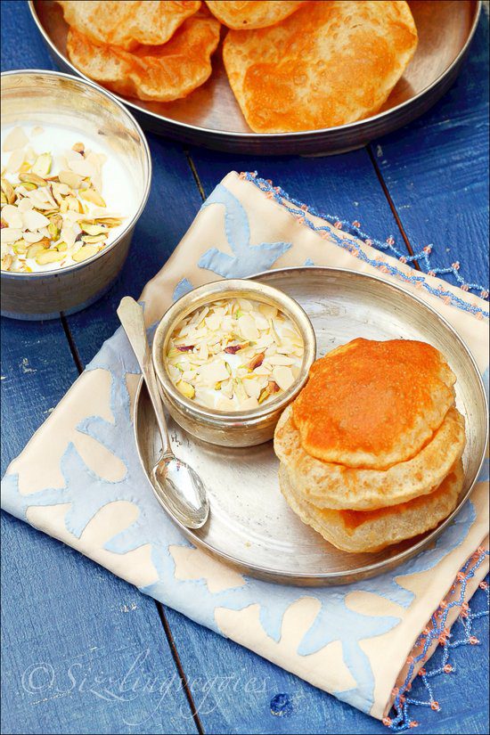 Poori With Shrikhand