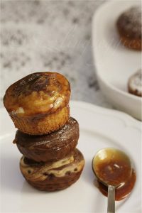 Eggless Marble Cupcake With Caramel Sauce