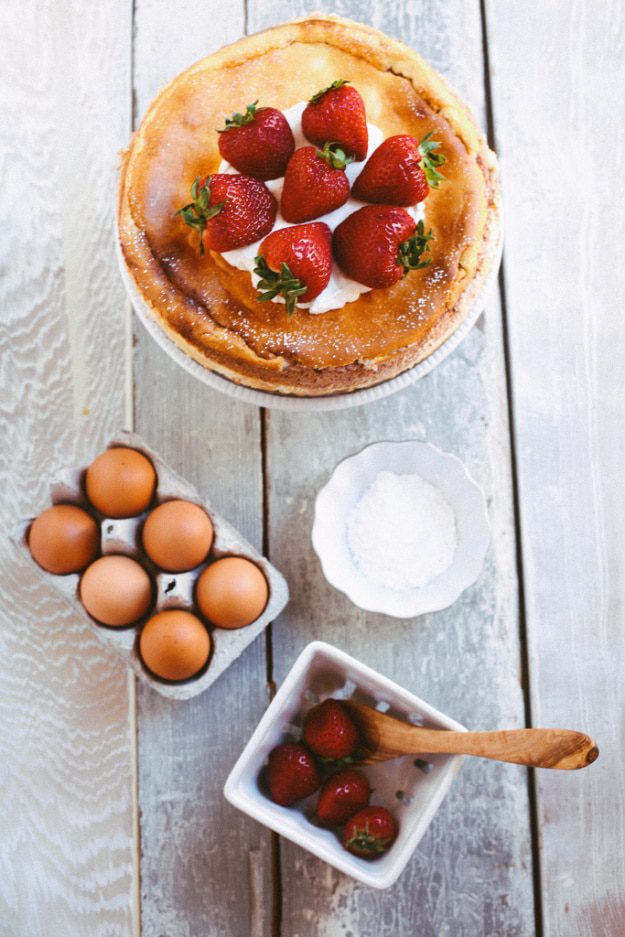 Cardamom Rose Strawberry Souffle Cheesecake