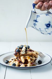 Blueberry Cardamom Waffles