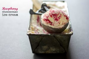 Raspberry Cheesecake No-Churn Ice Cream