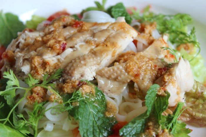 Chicken Salad with Sweet Chili & Peanut Sauce 2