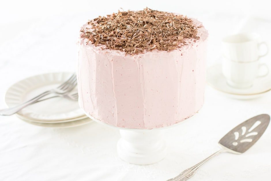 Rich Chocolate Fudge Layer Cake With Raspberry Swiss Buttercream