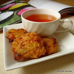 Corn, Prawn And Banana Fritters