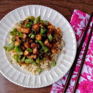 Honey Ginger Tofu And Veggie Stir Fry