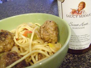 Asian Spaghetti And Meatballs