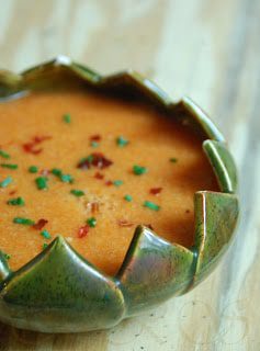Smoky Cauliflower And Roasted Red Pepper Bisque