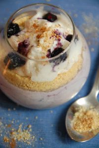 Blueberry Cheesecake Pudding Trifles