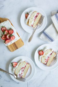 Cardamom Strawberry Shortcake Cake
