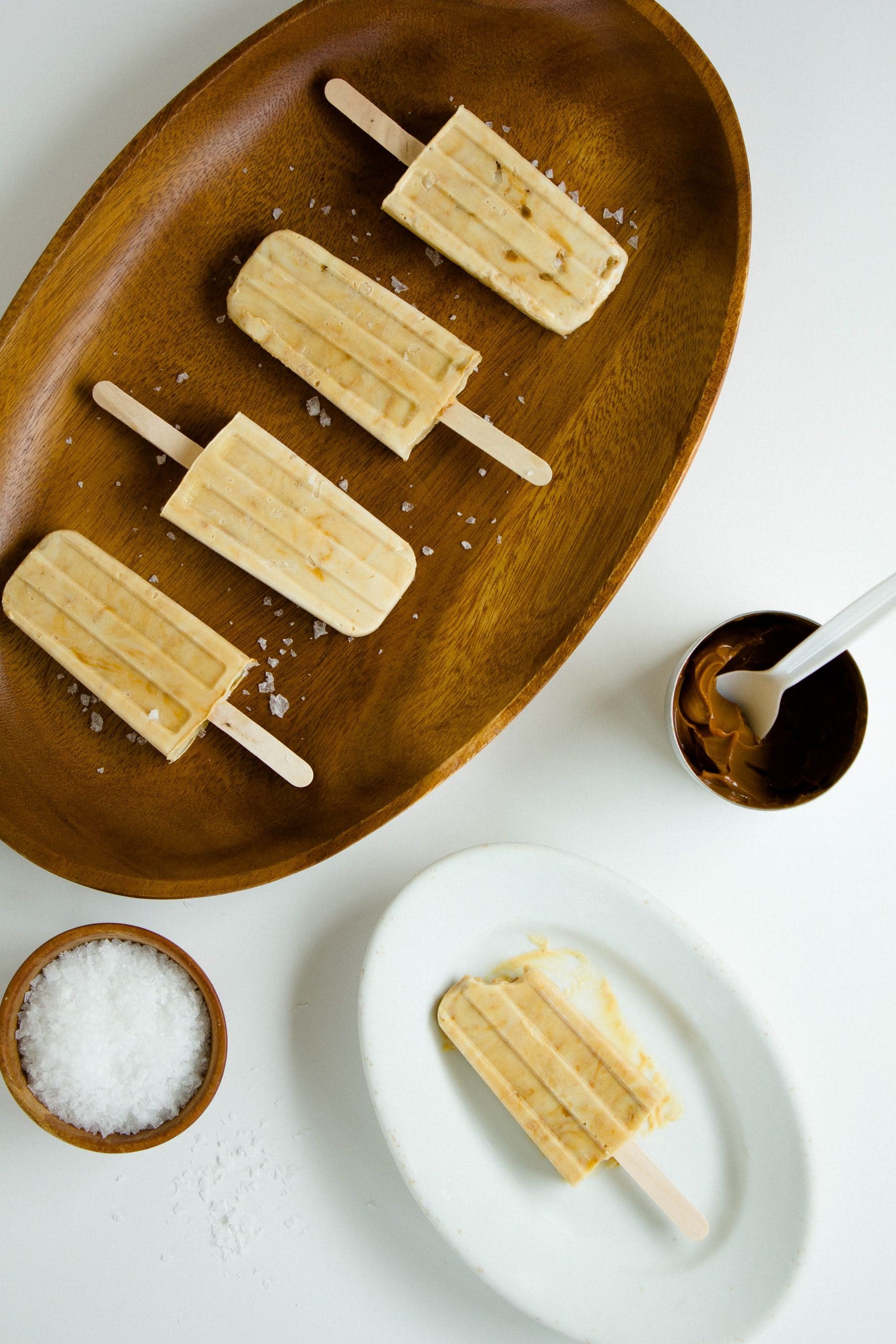 Dulce de leche yogurt pops 1