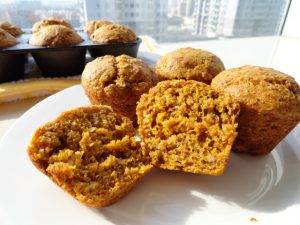 Healthy Pumpkin Banana Muffins