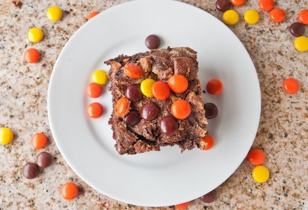 Flourless Triple Chocolate Triple Peanut Butter Brownies