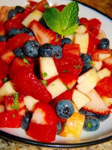 Red, White And Blue Fruit Salad