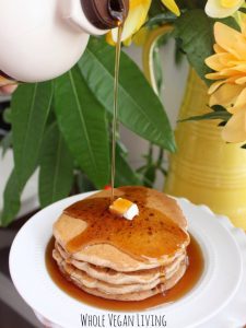 Fluffy Vegan Cinnamon Buttermilk Pancakes