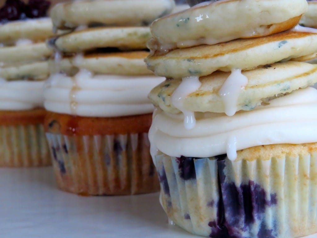 blueberry pancake cupcake
