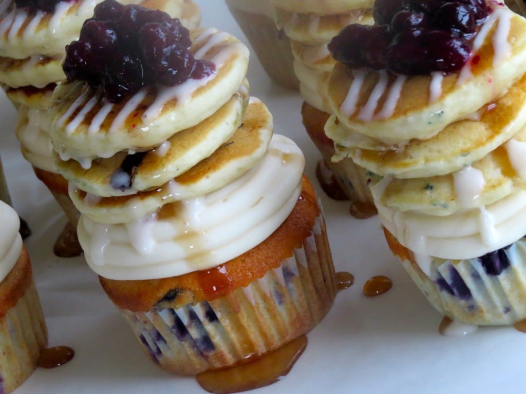 blueberry pancake cupcake