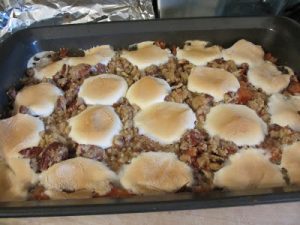 Sweet Potato Casserole With Pecan Marshmallow Streusel