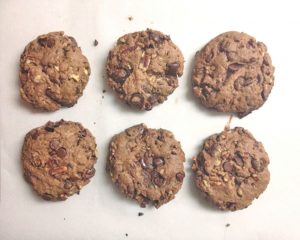 Double Chocolate Pecan Oat Cookies