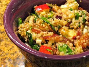Quinoa Salad With Gruyere, Walnuts, & Dried Fruit Medley