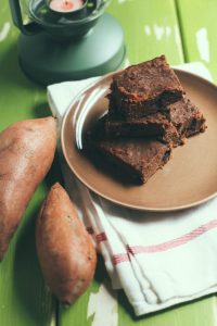 Sweet Potato Carob Chip Brownies