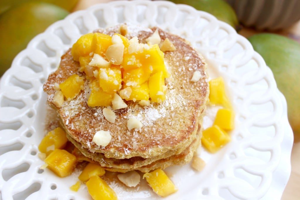 Coconut Mango Pancakes