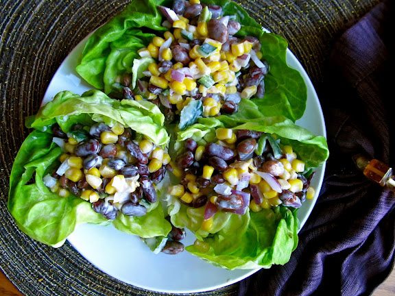 Tex-Mex Corn & Black Bean Salad Wraps