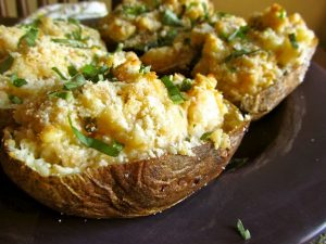 Lemon, Basil & Artichoke Twice Baked Potatoes