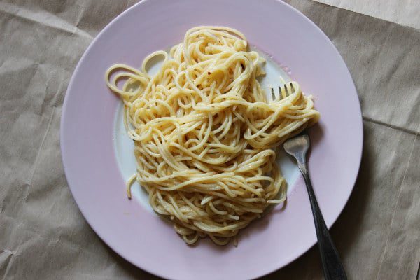 Lazy Cheesy Spaghetti